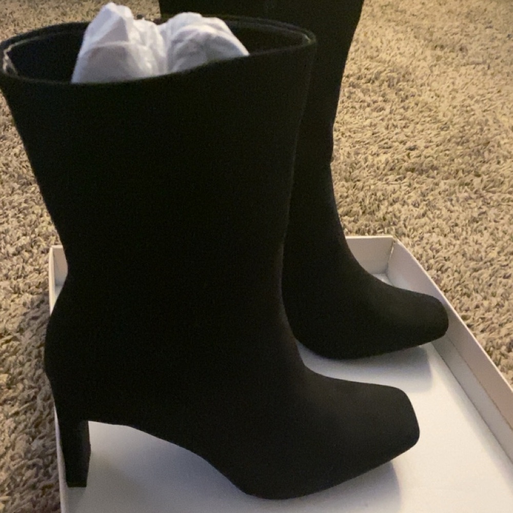 JustFab All Black Boots